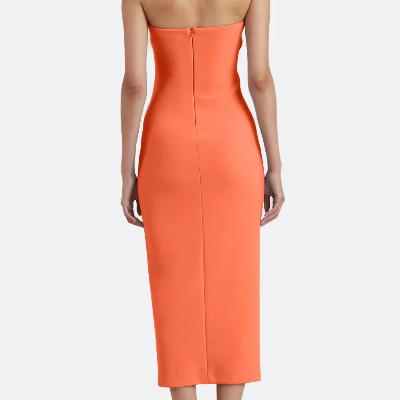 Bec & Bridge Karina Strapless Midi - Butter Yellow or Fire Red Sizes 6 and 8 thumbnail 4