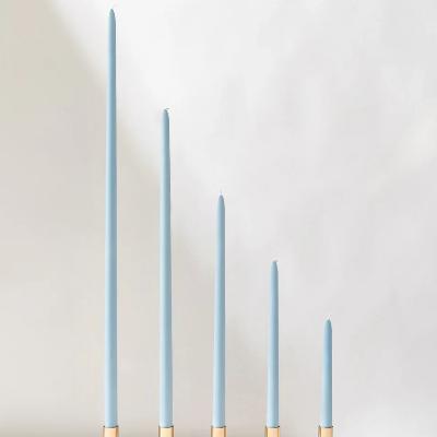 Sky Blue Taper Candles - 46cm - PAIR thumbnail 1