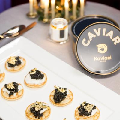 Bite-Sized Canape Oscietra Caviar Blini –  Luxury Catering