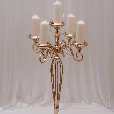 Caitlyn 5 Arm Candelabra Gold thumbnail 1