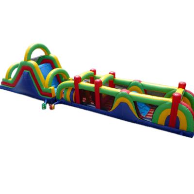 20m Rainbow Inflatable Obstacle Course