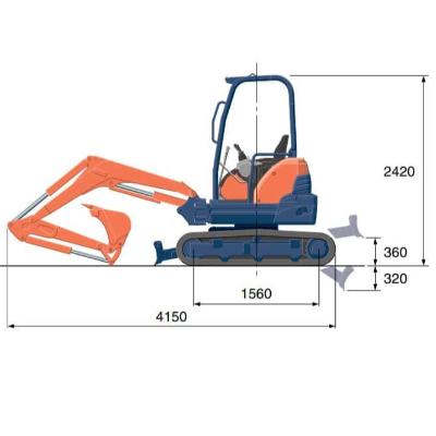 2.5t Excavator With Canopy (Tilting Mud Bucket) thumbnail 2