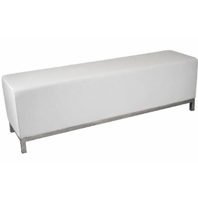 Chair - White Leather 1.5 Meters Ottoman