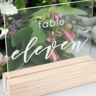 Acrylic Table Numbers