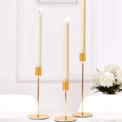 Gold Candle Stick Holder - Set of 3
