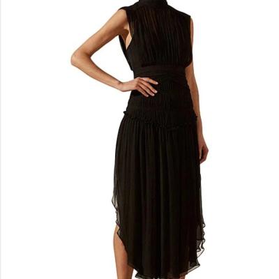 Shona Joy Safira Sleeveless Open Back Midi Dress - Black Size 8
