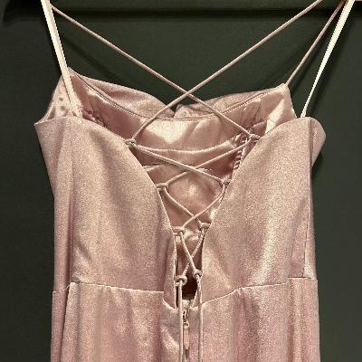 Bariano Stephanie Cowl Drape Gown In Dusty Pink Size 8 thumbnail 3