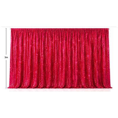 Backdrop - Red Sequin Backdrop Panel 500mm x3 meters (with curtain rod holes) thumbnail 1