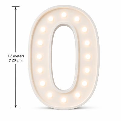 LED 1.2m Light Up Letter 'O' White thumbnail 1