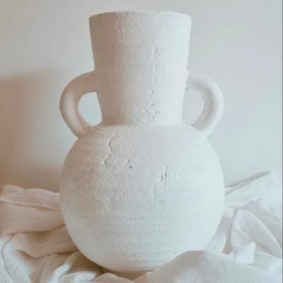 White Hand-Crafted Urn thumbnail 1