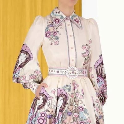 Zimmerman Celestial Bubble Shirt Dress-Virgo Zodiac Print Size 10 thumbnail 5