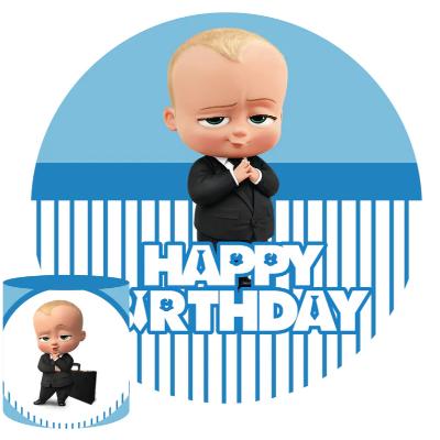 Boss Baby Happy Birthday Round Backdrop Package thumbnail 1