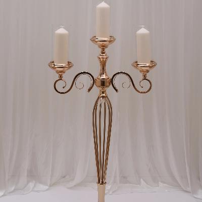 Caitlyn 3 Arm Candelabra Gold thumbnail 1