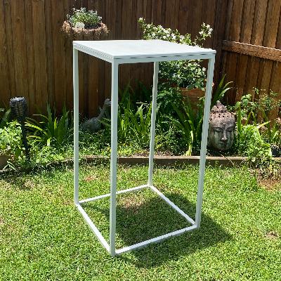 Arctic White Square Bar Table