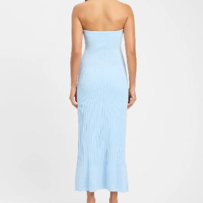 Kookai Serah Strapless Long Dress - Blue Size 8 thumbnail 2