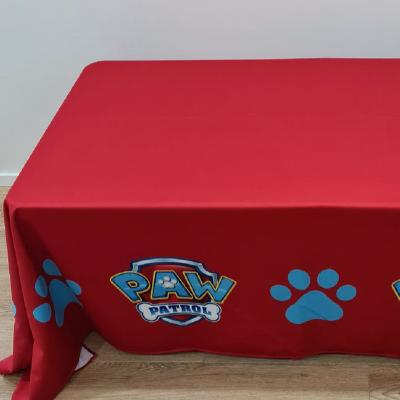 Red Paw/Dog 4ft Table & Tablecloth