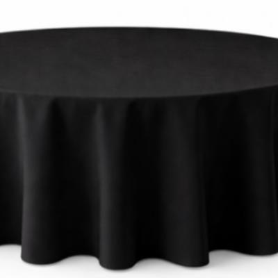 Tablecloth Black 2.3m Round (Commercial Grade, Laundered including professional pressing) thumbnail 1