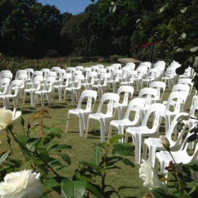 White Stacking Chair thumbnail 3