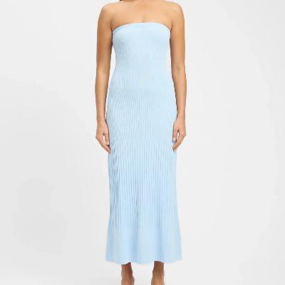 Kookai Serah Strapless Long Dress - Pale Blue Size 8 thumbnail 2