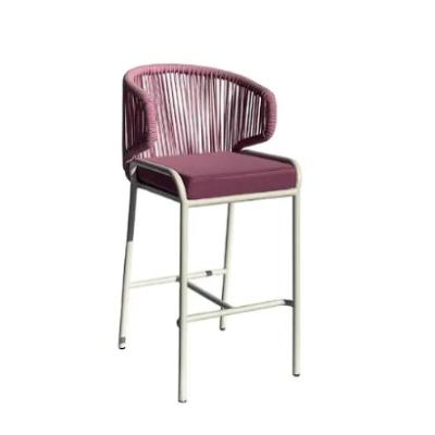 Chair - High Stool Outdoor Fuchsia Rope Chair