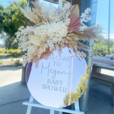 Personalised Acrylic Sign with Florals