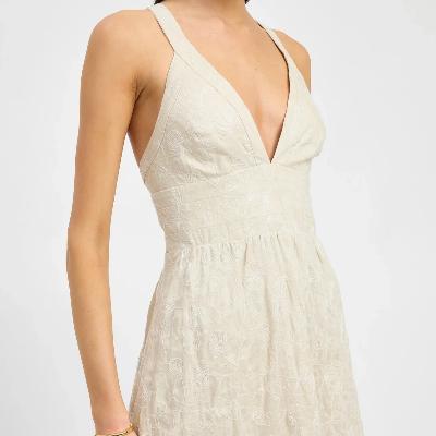 Kookai Tallulah Vee Dress - Beige Size 6 thumbnail 3