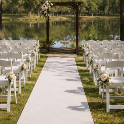 12 Metre White Wedding Aisle Runner thumbnail 4