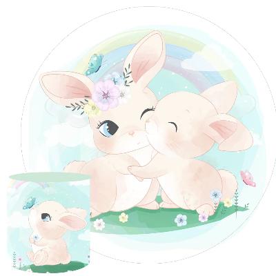 Bunny Round Backdrop Package