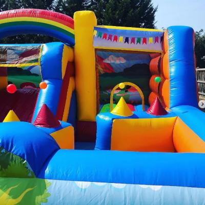 Inflatable Rainbow Playland with Ballpit thumbnail 3