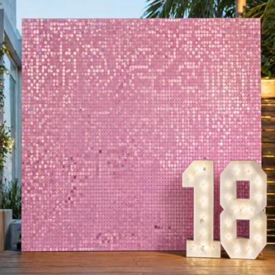 Backdrop - Baby Pink Shimmer Tile Wall 2x2 meter