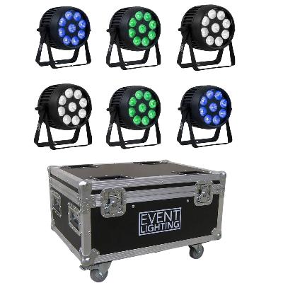 Event Lighting PAR9X12BH-IP 6 Pack In Roadcase