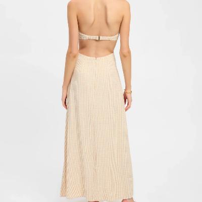 Kookai Brady Ring Maxi Dress Hazelnut Size 8 thumbnail 3