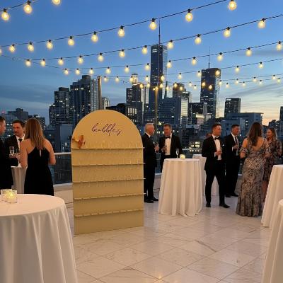 Champagne Wall (with Cocktail Glasses)