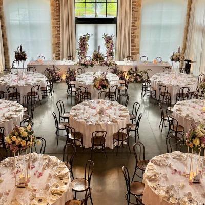 Round Floor Length Tablecloth (White or Black)
