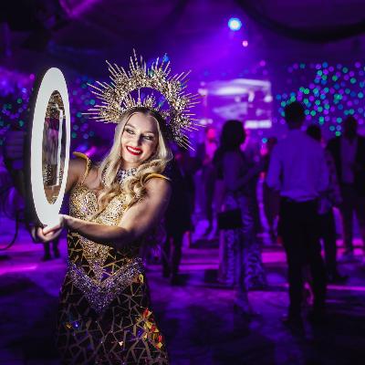 Roving LED Selfie Station with Costumed Hostess thumbnail 2