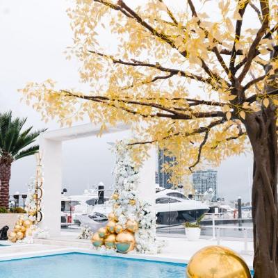 3m Gold Tree (set of 2) thumbnail 1
