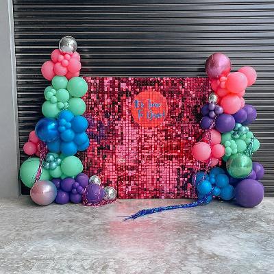 Hot Pink Shimmer Wall Backdrop