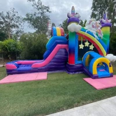 3D Rainbow Unicorn Combo Jumping Castle thumbnail 5