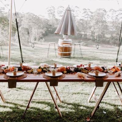 Hardwood Trestle Tables thumbnail 5