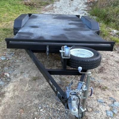 3t Tilting car trailer with ramps thumbnail 2