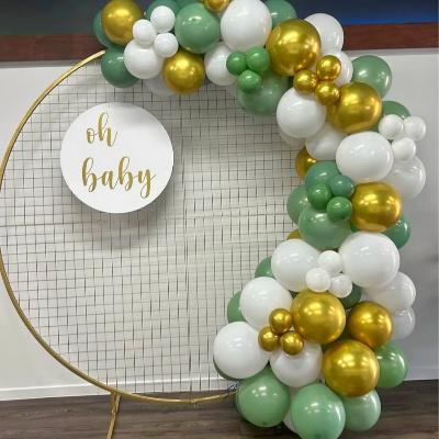 Gold Arch with Balloon Garland