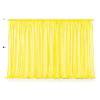 Backdrop - Yellow Voil Backdrop Panel 400mm x3 meters (with curtain rod holes) thumbnail 1