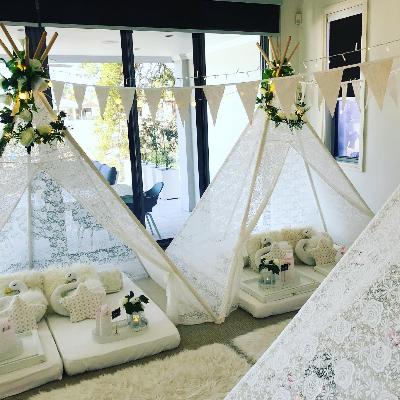 Teepee sleepover package x 5 (with setup)