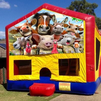 Farm Animals Medium Banner Jumping Castle