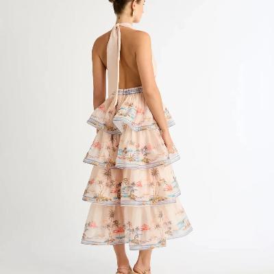 Sheike Riviera Maxi Dress - Pink Print Sizes 8 & 10 thumbnail 3