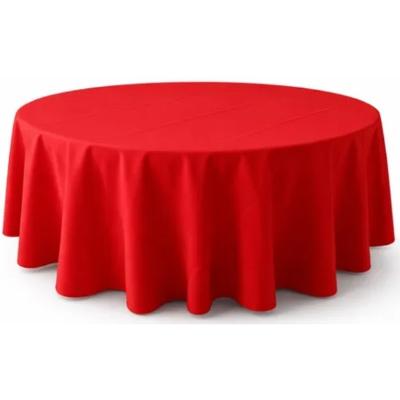 Tablecloth Red 305cm Round  (Commercial Grade, Laundered including professional pressing) thumbnail 1