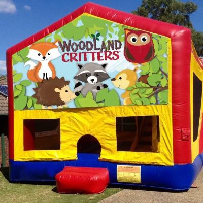 Woodland Critters Medium Banner Jumping Castle thumbnail 1
