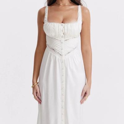 House of CB Illiana Real Silk Maxi Dress Ivory - Sizes XS, S thumbnail 3