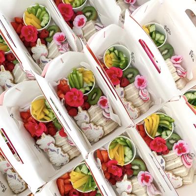 Kids Picnic Boxes - Sandwiches with fruits and lollies thumbnail 1