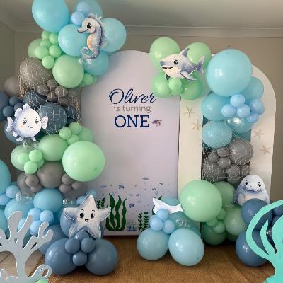Balloons Backdrop Birthday / baby shower / Gender reveal